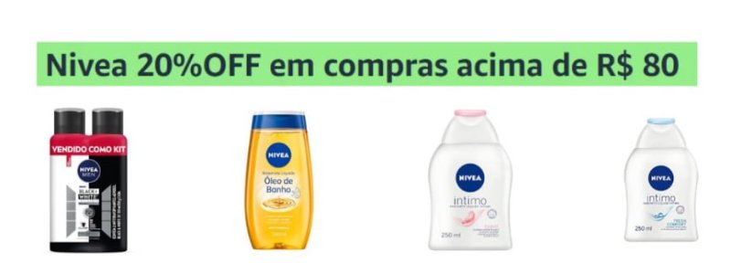 Cupom Amazon 20% OFF em Nivea