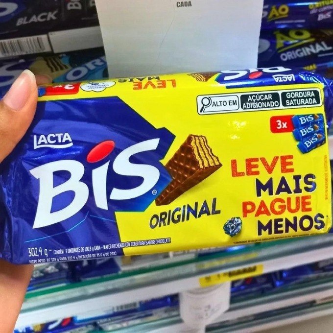 Bis Original Ao Leite - Kit com 3 unidades de 100,8g + Frete Grátis