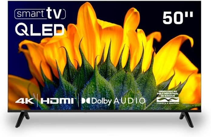 Smart TV HQ QLED 50 Polegadas HQ-QLED50SM 4K Wi-Fi Bluetooth