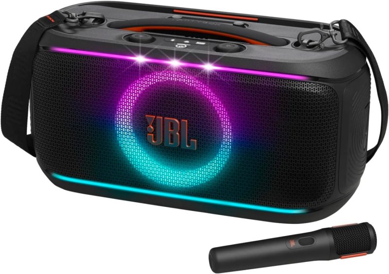 JBL PartyBox On-the-Go 2 - Caixa Bluetooth Portátil - Microfone Sem Fio - IPX4