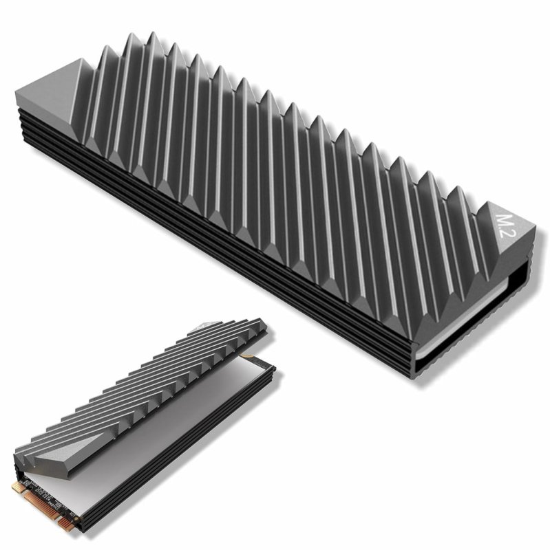 Dissipador de Calor para SSD M2 2280 em Alumínio, Com Thermal Pad