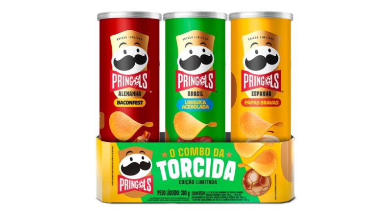 Pringles Tripack Festa do Futebol com 3 sabores