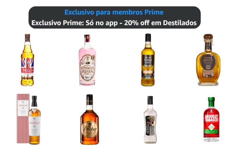 20% off em Destilados