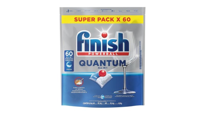 Finish Detergente para Lava Louças 60 tabletes Powerball