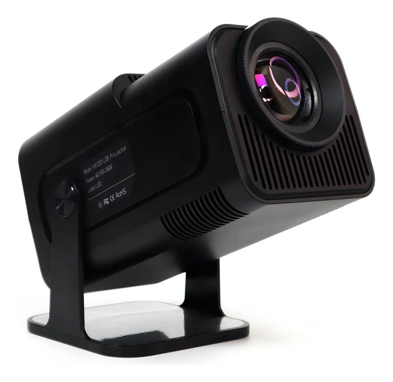 Projetor Android 11 HY320 4K Bluetooth Smart Cinema Em Casa - Preto