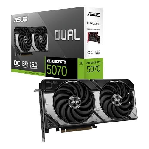ASUS Placa gráfica para jogos Dual GeForce RTX 5070 12 GB GDDR7 OC Edition