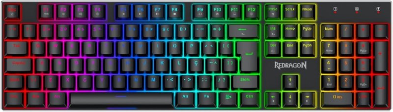 Teclado Magnético Gamer Redragon Dharma Preto RGB Full Size 8K Rapid Trigger