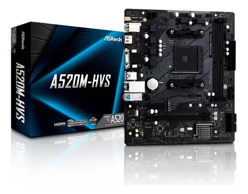 Placa Mãe AMD AM4 A520 2xDDR4 HDMI/VGA A520M-HVS ASRock