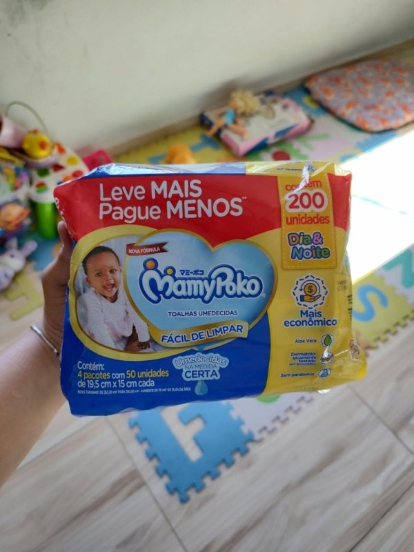 Lenços Umedecidos MamyPoko 200 Unidades Dia & Noite + Frete Grátis
