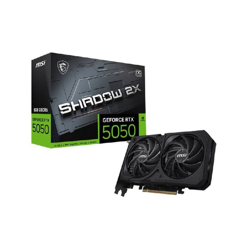 Placa de Vídeo MSI NVIDIA GeForce RTX 5050 Shadow 8GB GDRR6 128 Bits - 912-V538-008