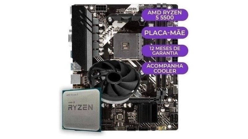 Kit Upgrade Gamer AMD Ryzen 5 5500 + B450M