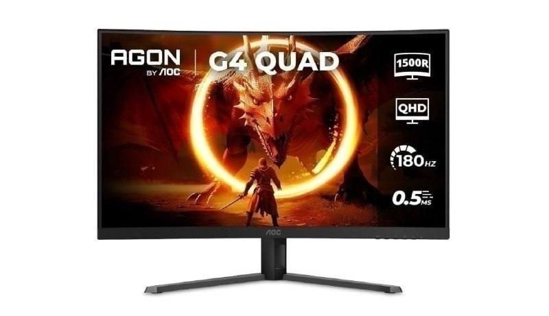 Monitor Gamer Aoc 32 Qhd Curvo 180hz 0,5ms Cq32g4e Preto 127/220v