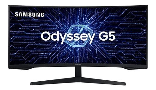 Monitor Gamer Samsung Odyssey G5 34 Ultrawide 165hz 1ms Hdr10 Hdmi Freesync Premium Preto 127/220v