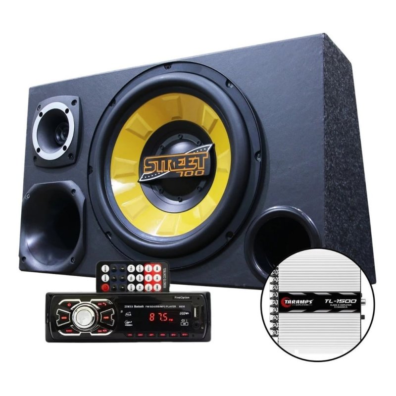 Kit Som Caixa Trio Spyder 700W com Bluetooth TL1500