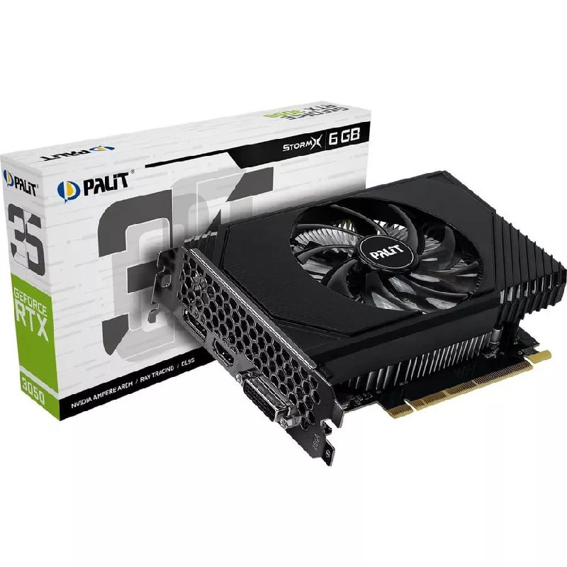 Placa de Video GeForce NVIDIA PALIT RTX3050 6GB STORMX GDDR6