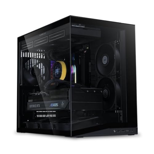 Gabinete Gamer Lian Li O11 Dynami Mini V2 Flow Preto Com 5 Fans O11DMIV2FX BLACK