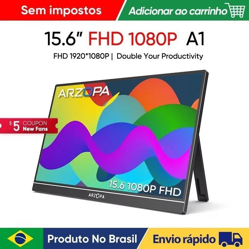 Monitor Portátil Arzopa 15.6" FHD 1080p 60hz