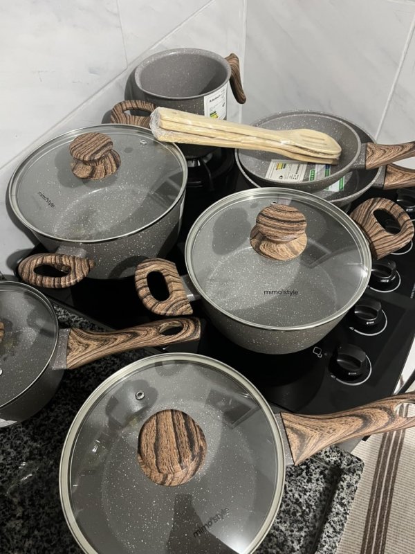 Jogo De Panelas Antiaderente Cerâmica Mimo Style Style Cook 10 Pçs