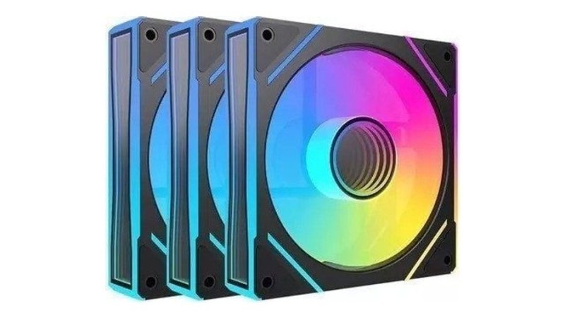 Kit Ventoinhas Acegeek Chroma, ARGB, 3x120mm, Preto, AG-CHROMA3X1-BK