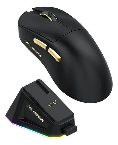 Mouse Gamer Sem Fio Fire Phoenix 24000dpi Paw3311 Bk-r3x Pro Cor Preto