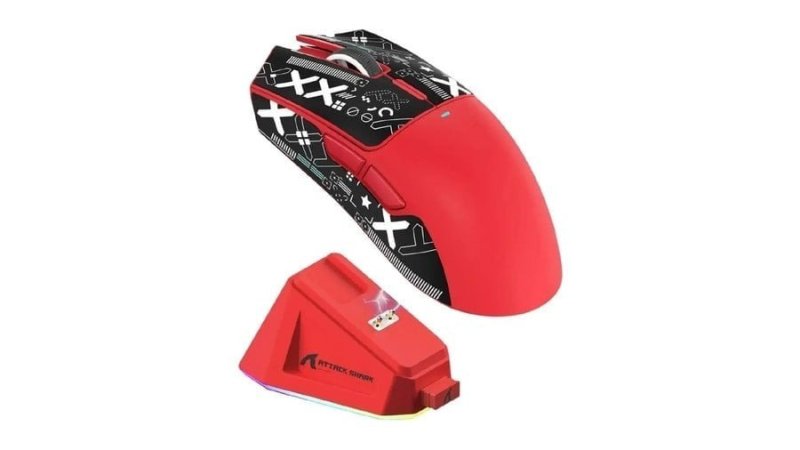 Mouse Gamer Sem Fio Attack Shark X11 PixArt PAW3311 Com Três Modos BT 2.4G E Base De Carregamento