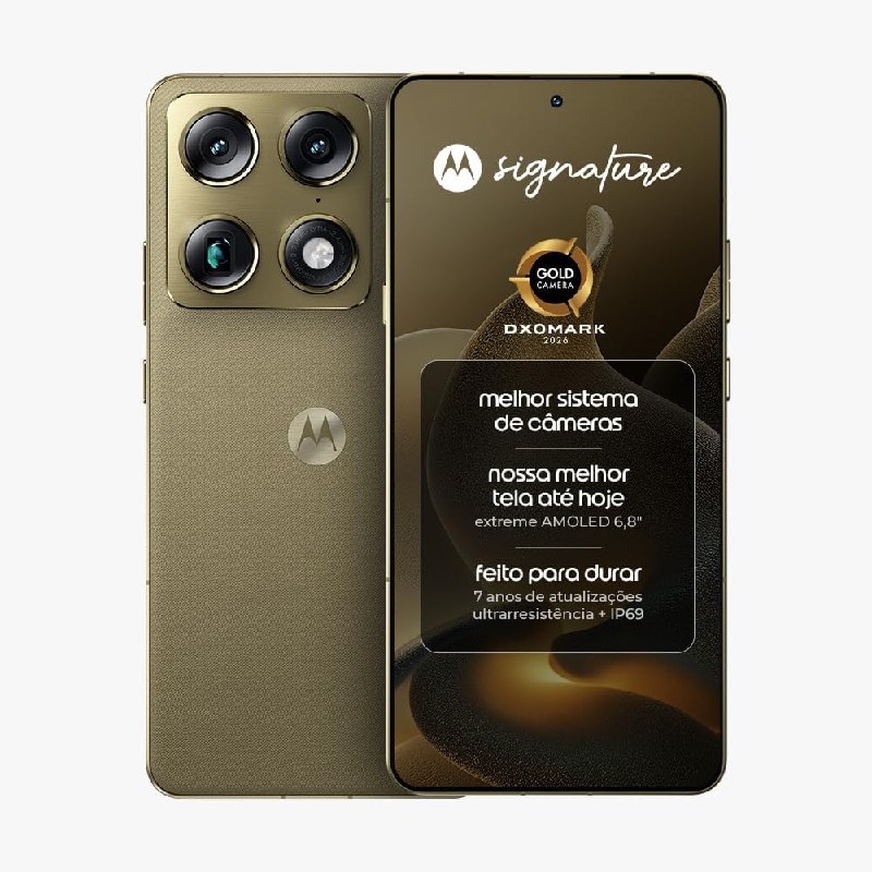 Motorola Signature - 512GB 12GB RAM - Snapdragon 8 Gen 5 - Tela AMOLED 165Hz