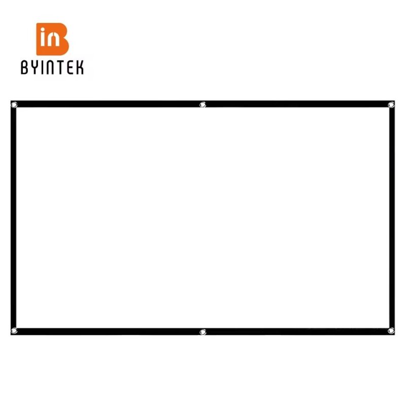 Tela de Projeção BYINTEK 100" Dobrável Portátil para Projetor Home Theater 16:9