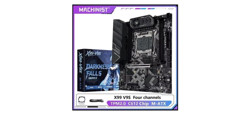 MACHINIST X99 V9S, Quad Channel, Chipset C612, TPM 2.0, Secure Boot