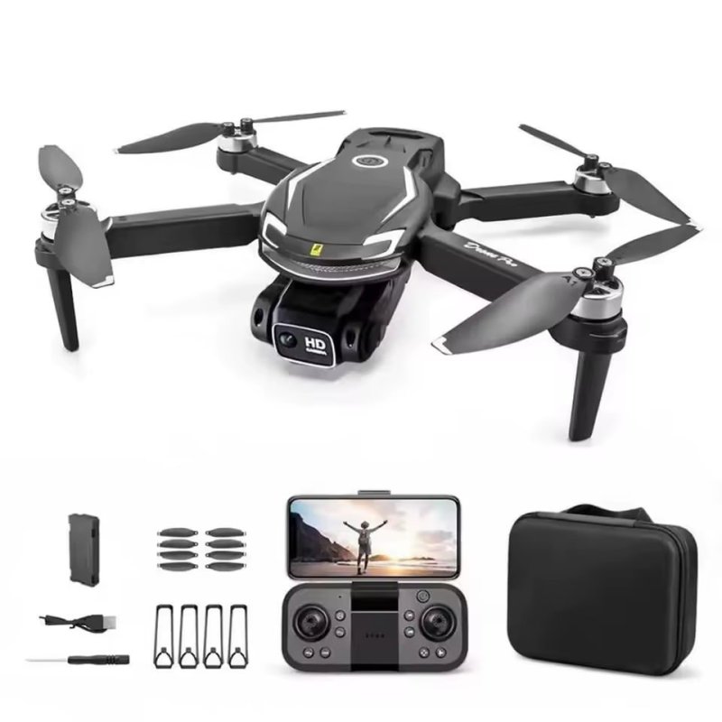 Drone DLI V88 Pro 4K FPV Wi-Fi Dobrável Motor Brushless Câmera Dupla Controle Remoto RC