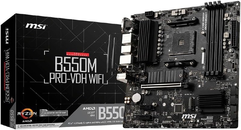 Placa-Mãe MSI B550M PRO-Vdh WIFI AM4 + Frete Grátis