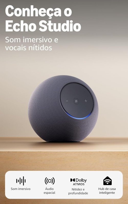 Amazon Echo Studio - Áudio Espacial Dolby Atmos - Grafite
