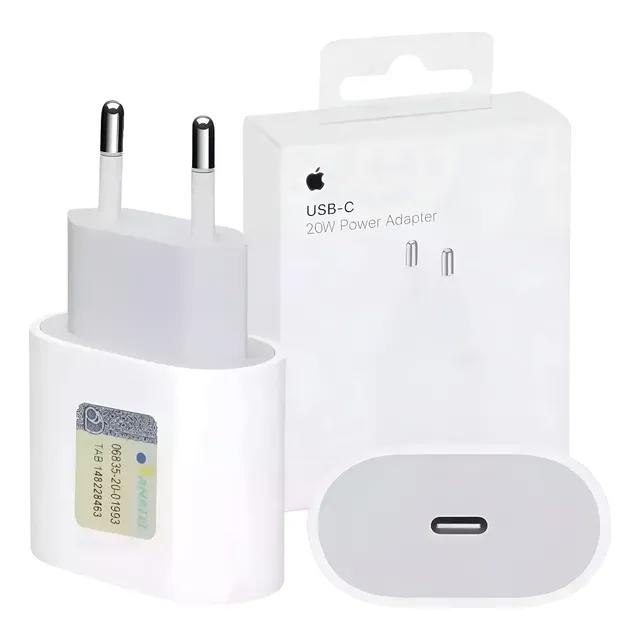 Carregador Fonte Apple iPad iPhone Turbo USB-C 20W Original Branco