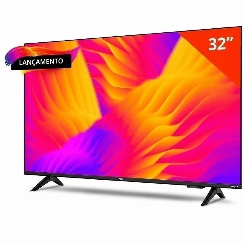 Smart Tv LCD LED AOC 32" HD 32S5155/78G, Wi-Fi, Quad Core, Dolby Áudio, 60 Hz