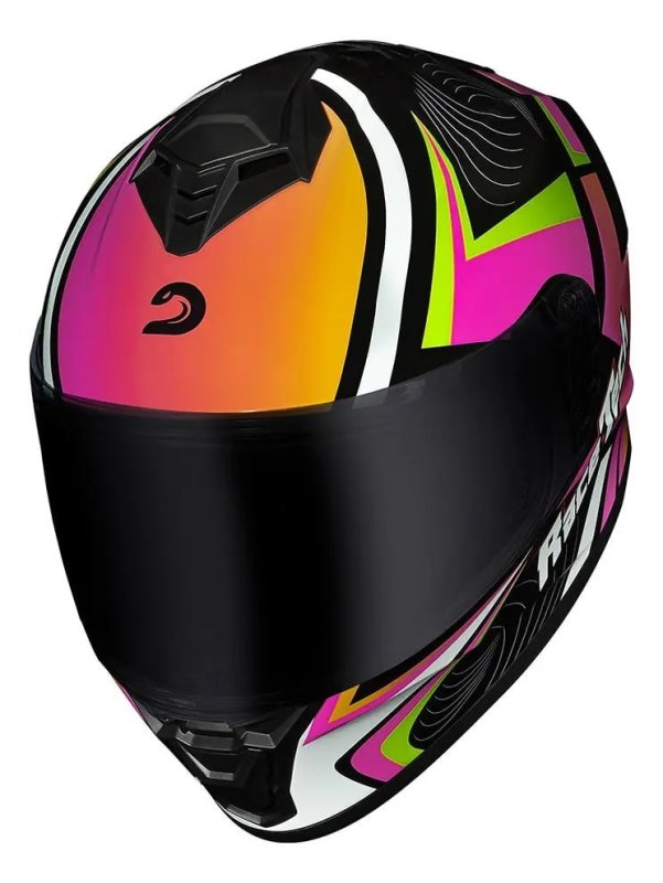 Capacete Para Motociclismo Hit Draw Race Tech