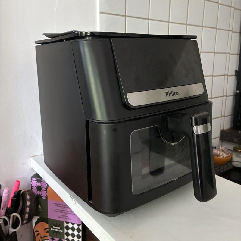 Air Fryer Philco 6,5L Visor Glass e Redstone 1700W - 220v
