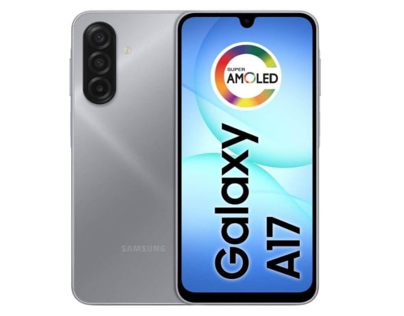 Celular Samsung Galaxy A17, 128GB, 4GB, Cinza 50MP, Tela 6.7", IP54