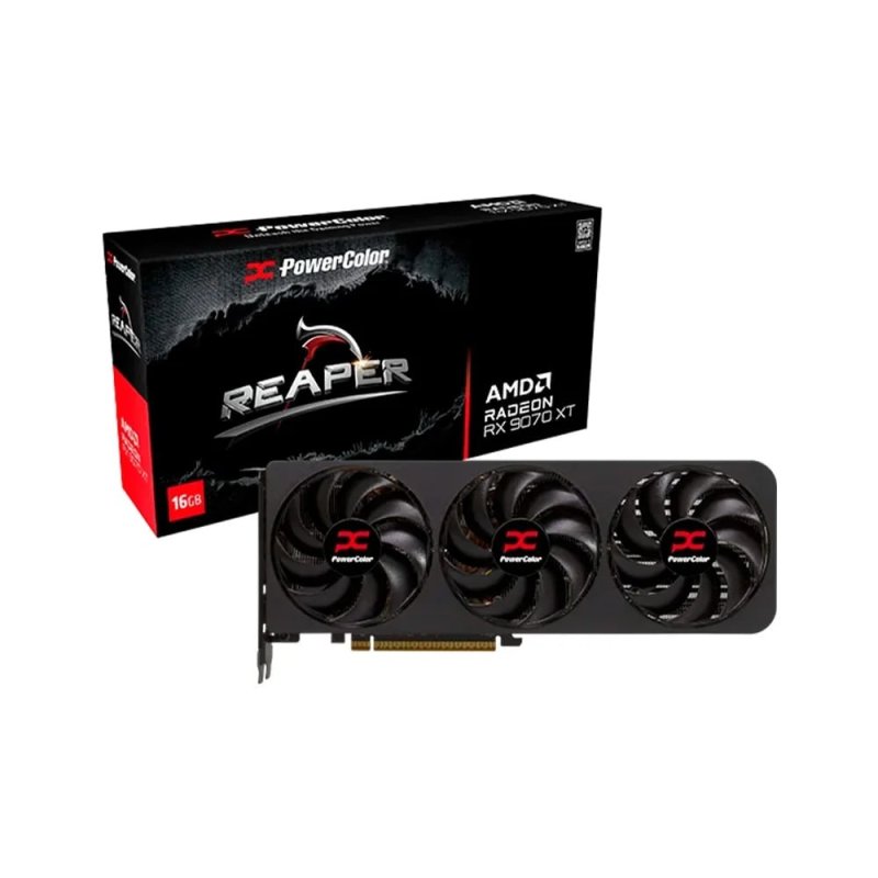 Placa de Vídeo PowerColor Reaper AMD Radeon RX 9070 XT 16GB