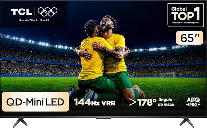 TCL 65 Polegadas QLED Mini LED 4K C6K - Google TV 144Hz HDR10+