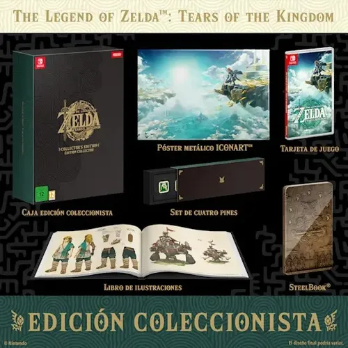 Edição de Colecionador de Zelda Tears of the Kingdom