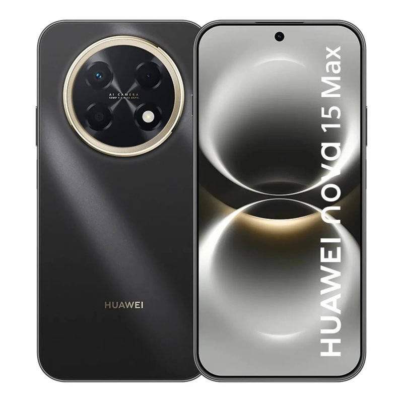 Huawei Nova 15 Max 256GB 8GB RAM - Câmera 50MP RYYB - Tela OLED 6,84 - Preto