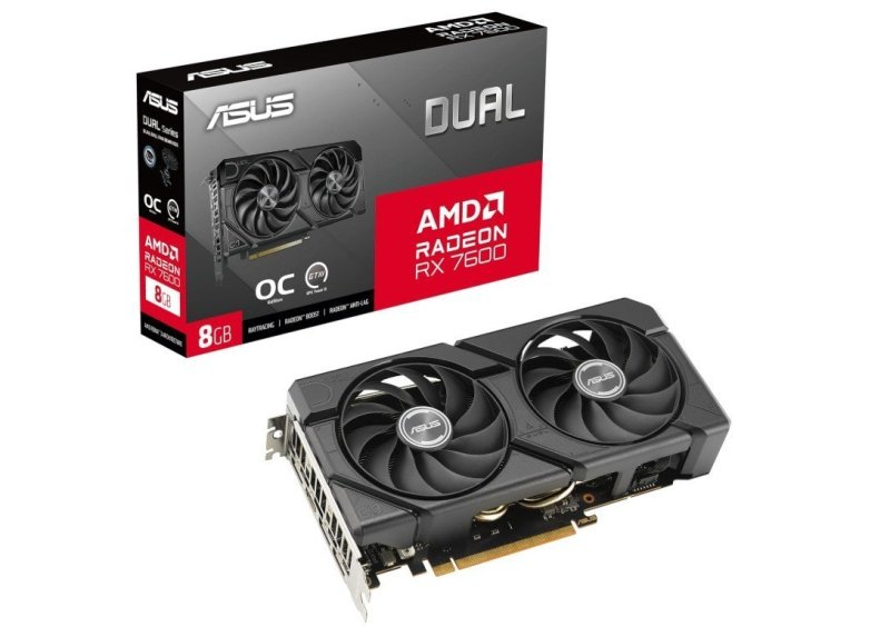 PLACA DE VIDEO ASUS DUAL RADEON RX 7600 EVO OC EDITION 8GB GDDR6 128 BITS - DUAL-RX7600-O8G-EVO