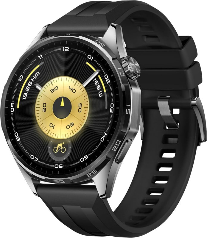 HUAWEI WATCH GT 6 46mm - Bateria 21 Dias, GPS, Bem-Estar - Preto