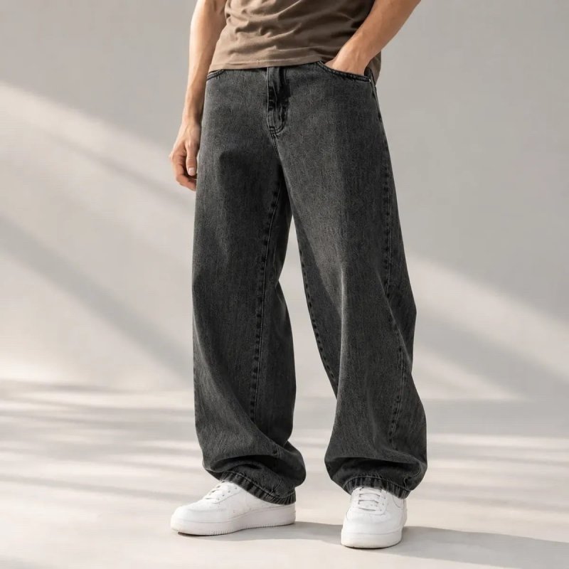 Calça Balão Baggy Oversize Jeans Masculina Moderna Premium