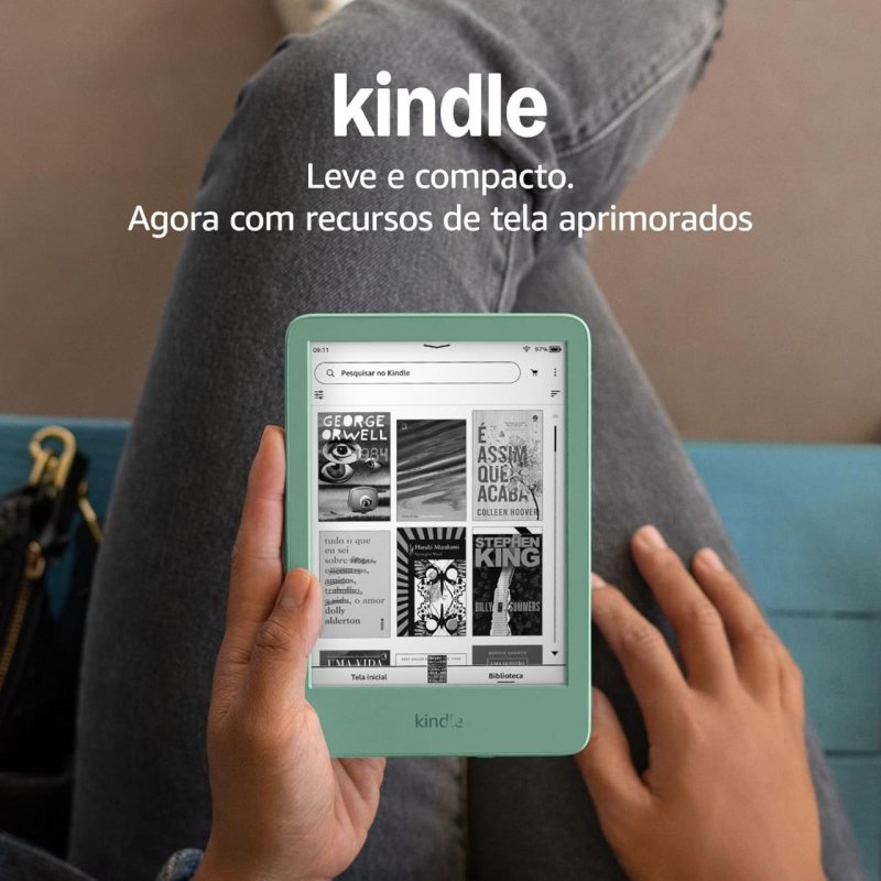 Kindle 16GB - Tela Antirreflexo, Luz Frontal Ajustável - Verde
