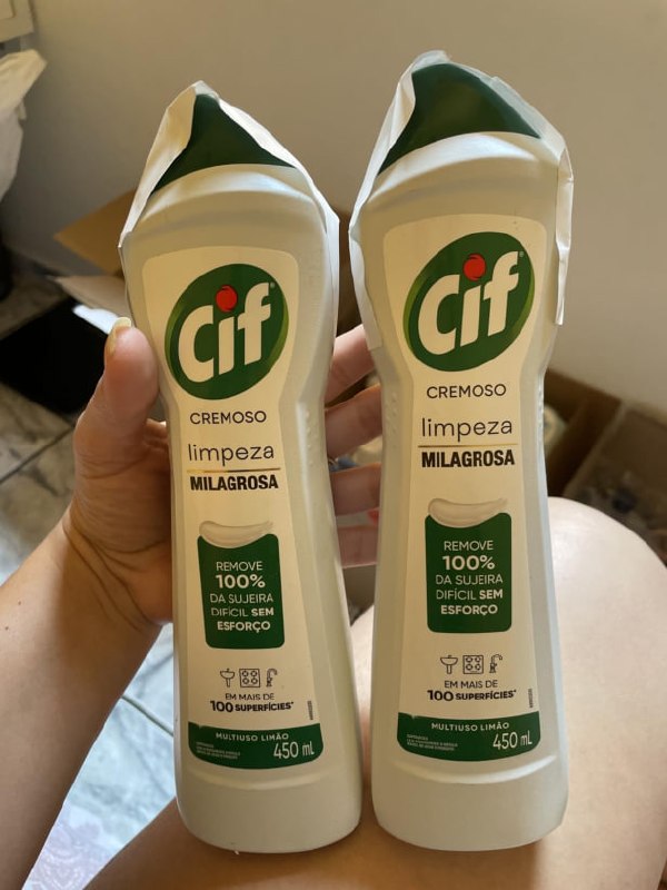 CIF Cremoso Limpreza Milagrosa Limão para casa 450ml