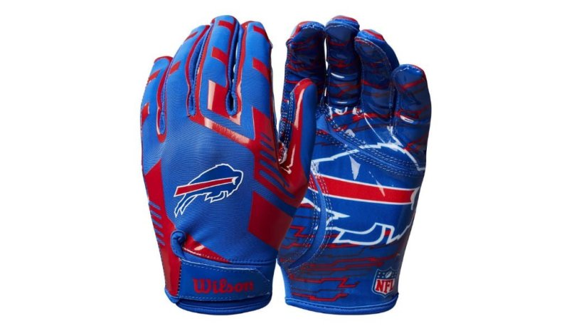 Luvas de futebol americano Wilson NFL Stretch Fit, Buffalo Bills, para adultos