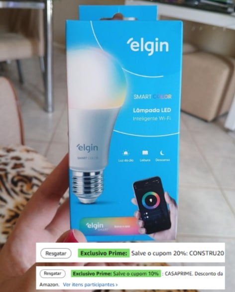 Lâmpada Inteligente 15W RGB Elgin