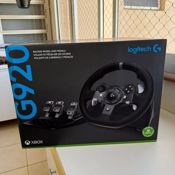 Volante Logitech G920 Driving Force e Pedais com Force Feedback para Xbox Series X