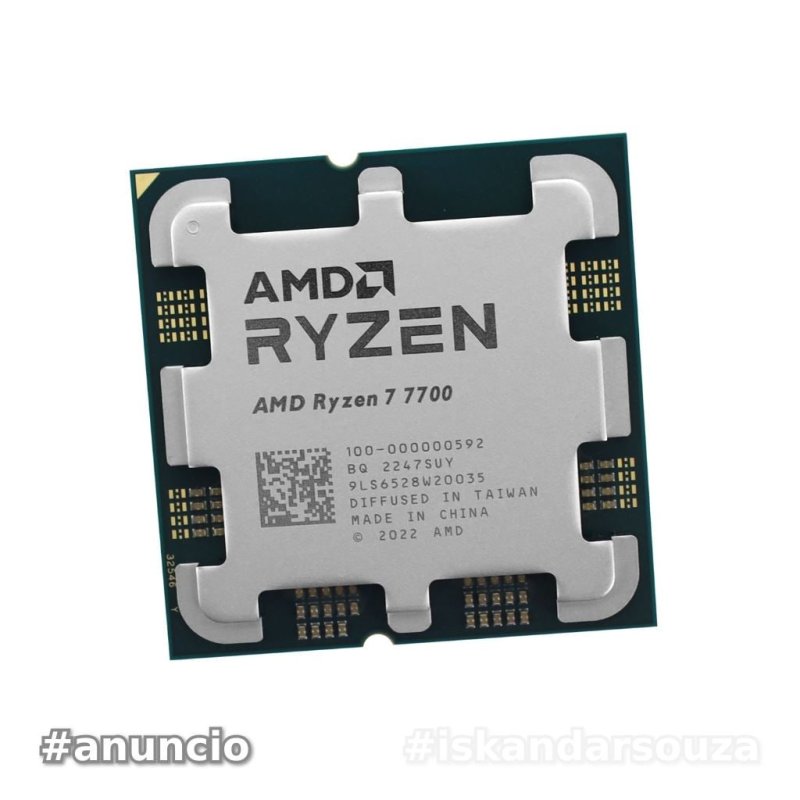 Processador AMD Ryzen 7 7700 5.3GHz AM5, (OEM - Sem caixa Comercial) - 8/16