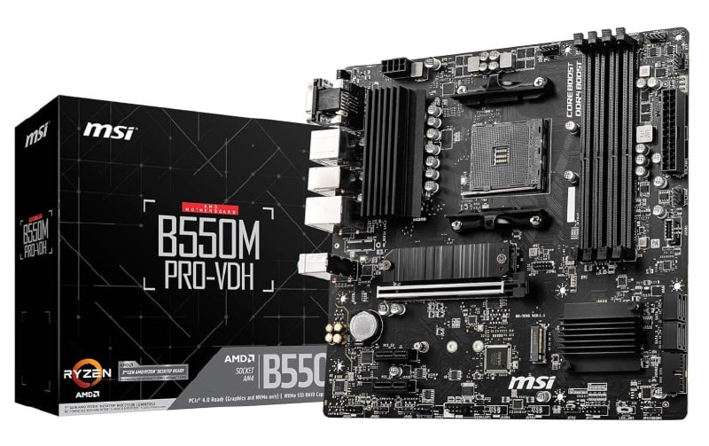 Placa-Mãe MSI B550M Pro-VDH, AMD AM4, mATX DDR4